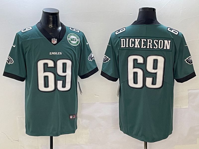 Men Philadelphia Eagles 69 Dickerson Green Second generation 2025 Nike Limited NFL Jersey style 3